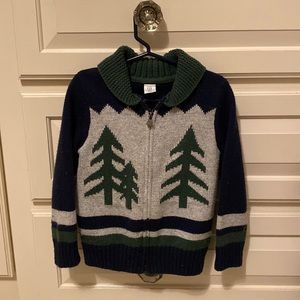 4T Boy’s Christmas sweater with red truck on back